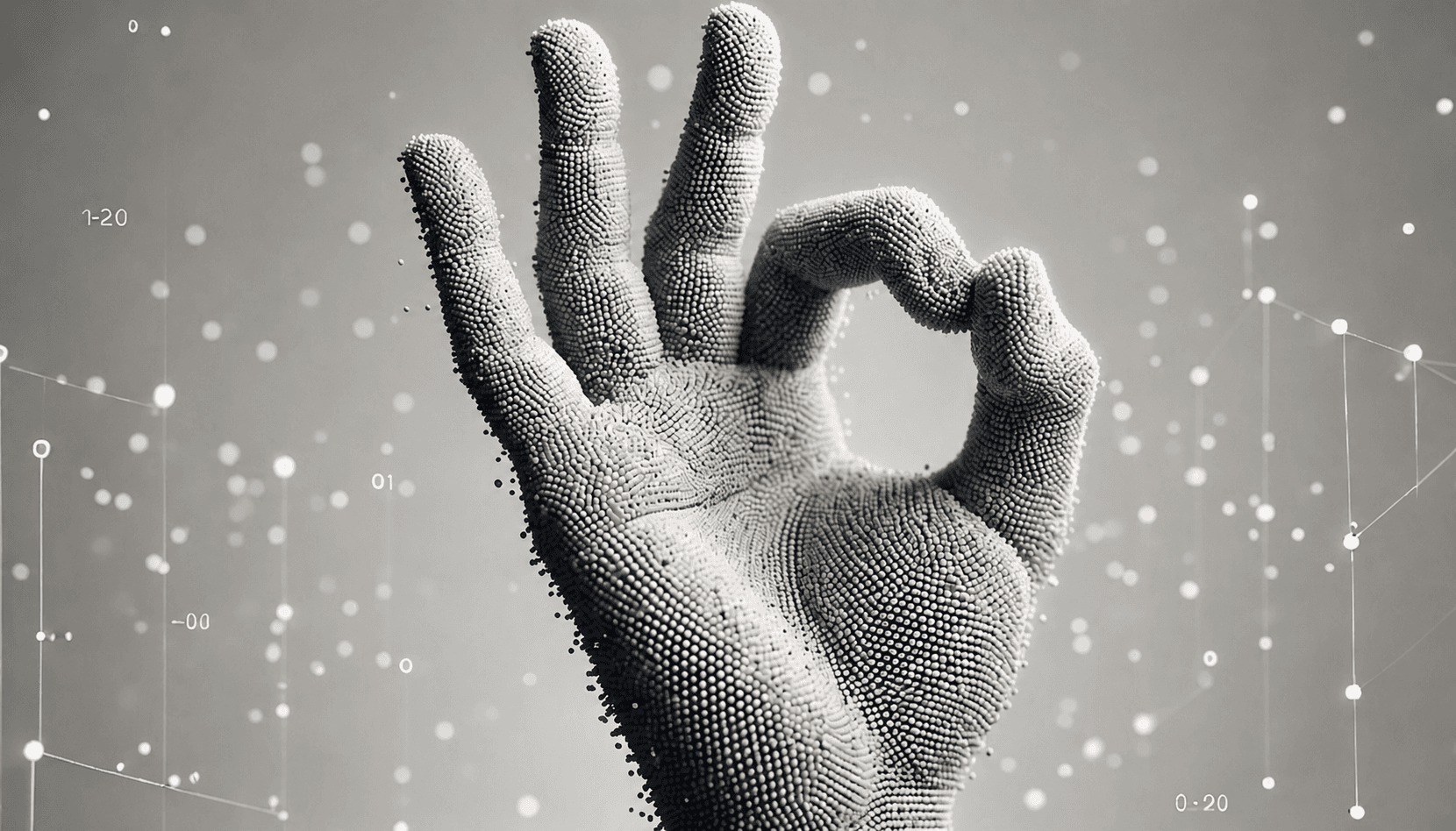 Sign language hand illustration representing CLERC's mission to make sign language native to AI